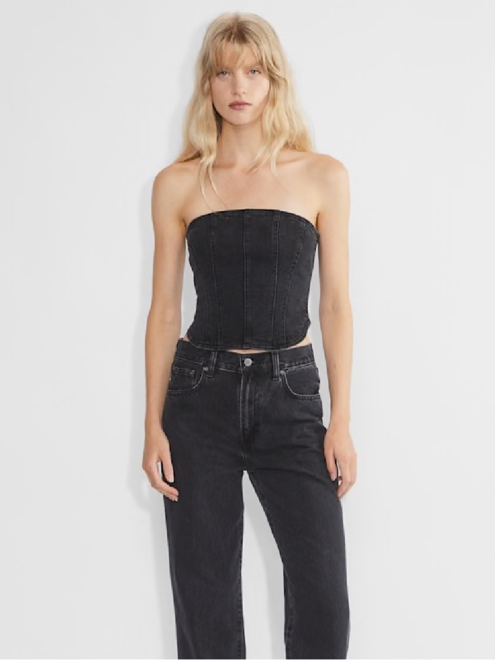 Aritzia Denim Forum // The '90s Debbie Denim Bustier